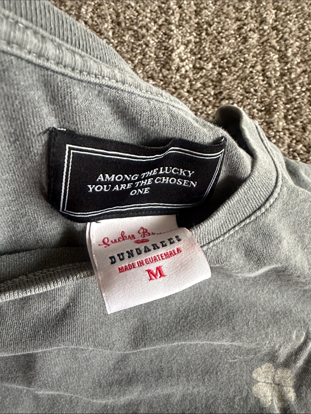 Budweiser Olive Green Graphic Tee with Gray Crew Tee - Casual Two-Pack - Picture 6 of 8